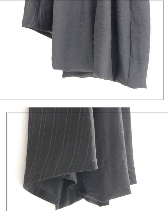 【セール商品返品交換不可】ストライプと片側ふわっとバルーンスカート