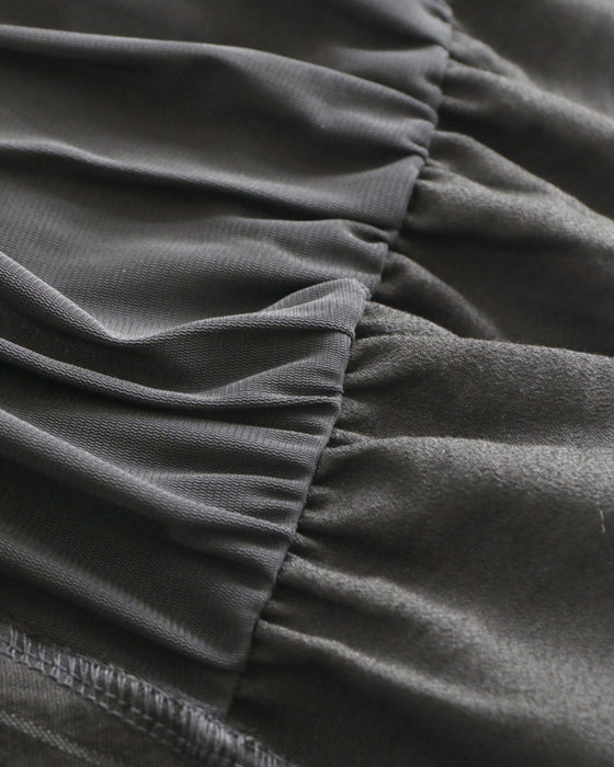 【セール商品返品交換不可】ストライプと片側ふわっとバルーンスカート