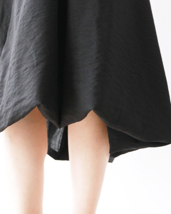 【セール商品返品交換不可】ストライプと片側ふわっとバルーンスカート