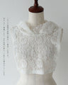 A detachable collar hoodie decorated with lace