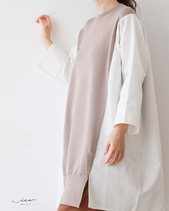 【セール商品返品交換不可】異素材で遊ぶオーバーサイズトップス