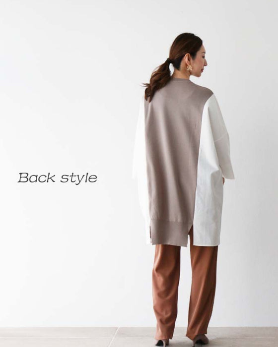 【セール商品返品交換不可】異素材で遊ぶオーバーサイズトップス