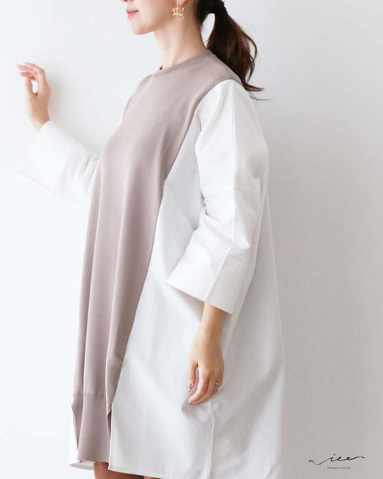 【セール商品返品交換不可】異素材で遊ぶオーバーサイズトップス