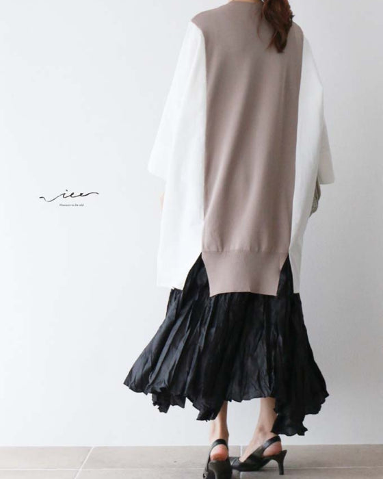 【セール商品返品交換不可】異素材で遊ぶオーバーサイズトップス