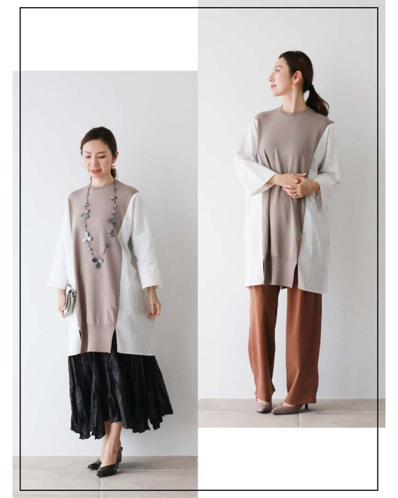 【セール商品返品交換不可】異素材で遊ぶオーバーサイズトップス