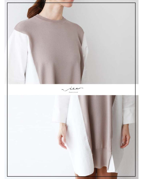 【セール商品返品交換不可】異素材で遊ぶオーバーサイズトップス