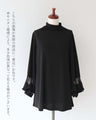 Tops with fluffy buds blooming on the sleeves