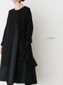 【アウトレット返品交換不可】上品すぎないクールな黒ワンピース