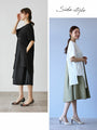 [Outlet/No returns or exchanges] A cool black dress that's not too elegant
