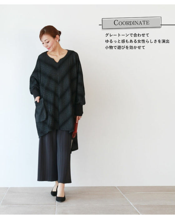 A loose-fitting dolman top