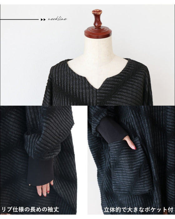 A loose-fitting dolman top