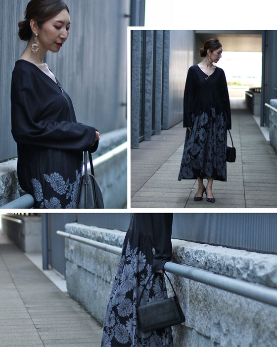 着れば華やぐリラクシー花ワンピース