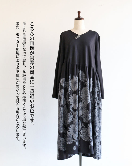 着れば華やぐリラクシー花ワンピース