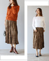 A natural and relaxed-looking washer-processed skirt