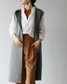 Layer it up for a stylish look with this long gilet