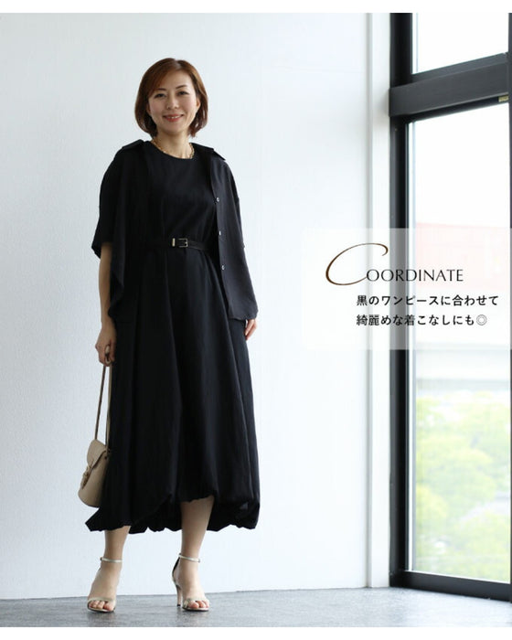 A shirt that looks great when tucked in to keep the silhouette