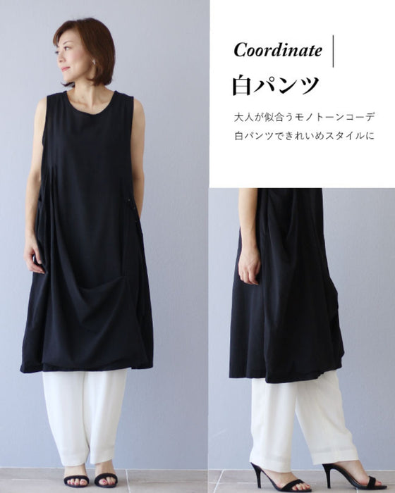 柔らかな黒変形綺麗チュニック