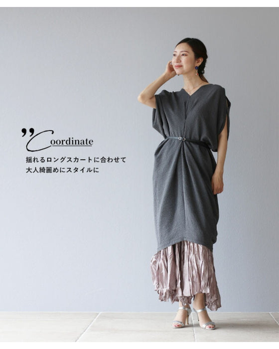 ヘルシーな肌見せ旬の大人かっこいいチュニック