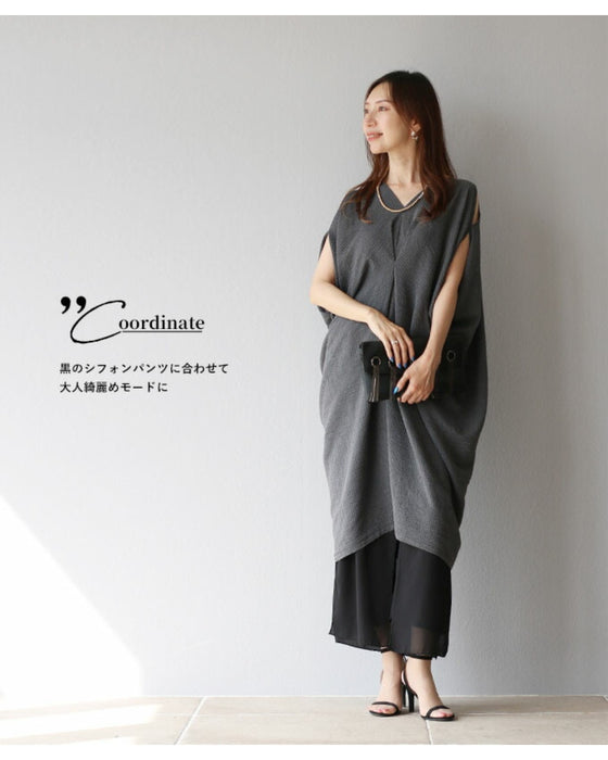 ヘルシーな肌見せ旬の大人かっこいいチュニック