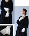 Layered beauty with lace and tulle sleeves
