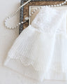 Layered beauty with lace and tulle sleeves
