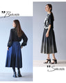 Gradient denim skirt for a sophisticated look