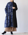 Outerwear made of different materials with striking dots