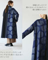 Outerwear made of different materials with striking dots