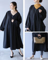 Round button silhouette dress