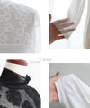 original sheer top with tulle flowers