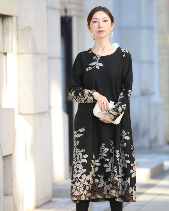 花舞う エレガントワンピース