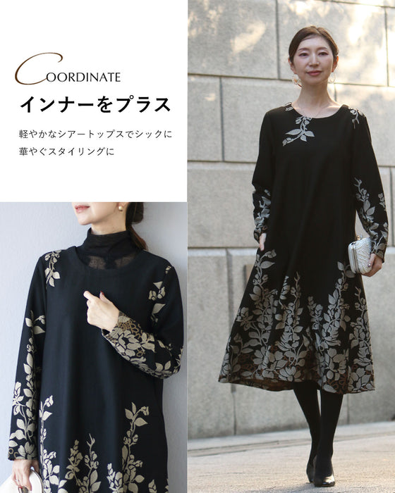 花舞う エレガントワンピース