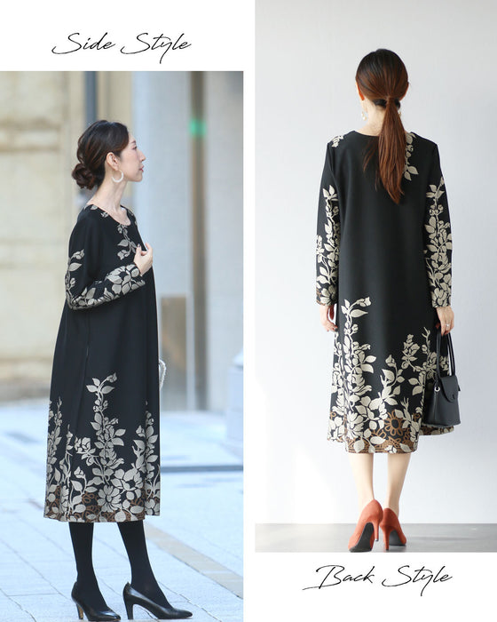 花舞う エレガントワンピース