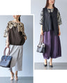 A loose top with delicate flowers