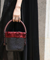 Original Basket bag with elegant roses