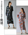 Shiny floral ribbon tie dress