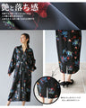 Shiny floral ribbon tie dress