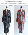 Shiny floral ribbon tie dress