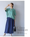 Feminine and comfortable mixed-material tops