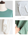 Feminine and comfortable mixed-material tops