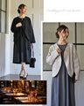 A collarless jacket that matches the Vieo dress