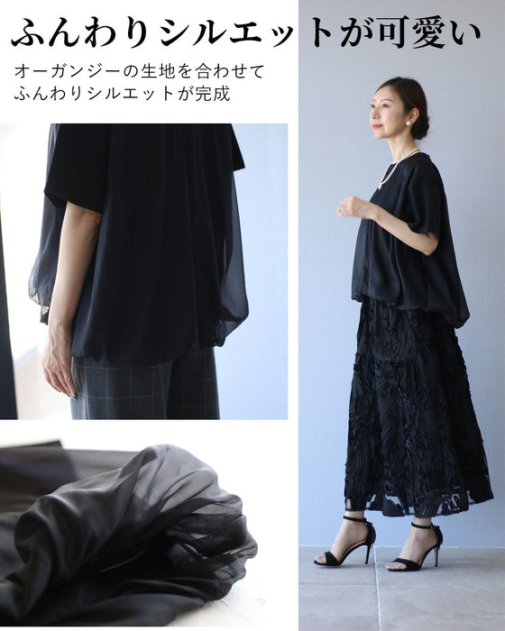 洗練シアー 大人上品トップス