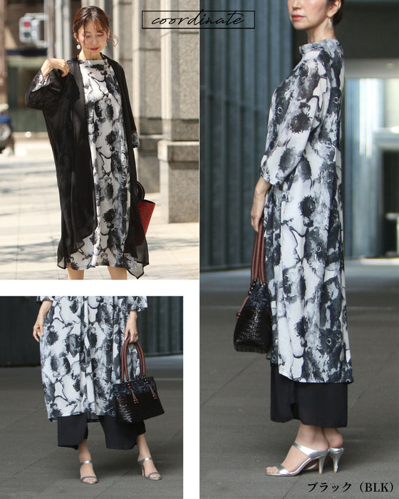 流麗なフラワーアート　コクーンワンピース