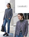 A classic tweed jacket for a clean and basic look