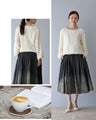 A sweet and fluffy monotone top