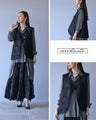 A rich black vest for a mannish look