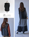 A rich black vest for a mannish look