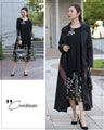 A black coat with a beautiful color scheme