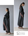 A black coat with a beautiful color scheme