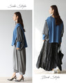 Loose and beautiful mixed material rough top